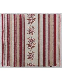 broderiesetco broderie Coussin montagne Bande edelweiss bordeaux verso