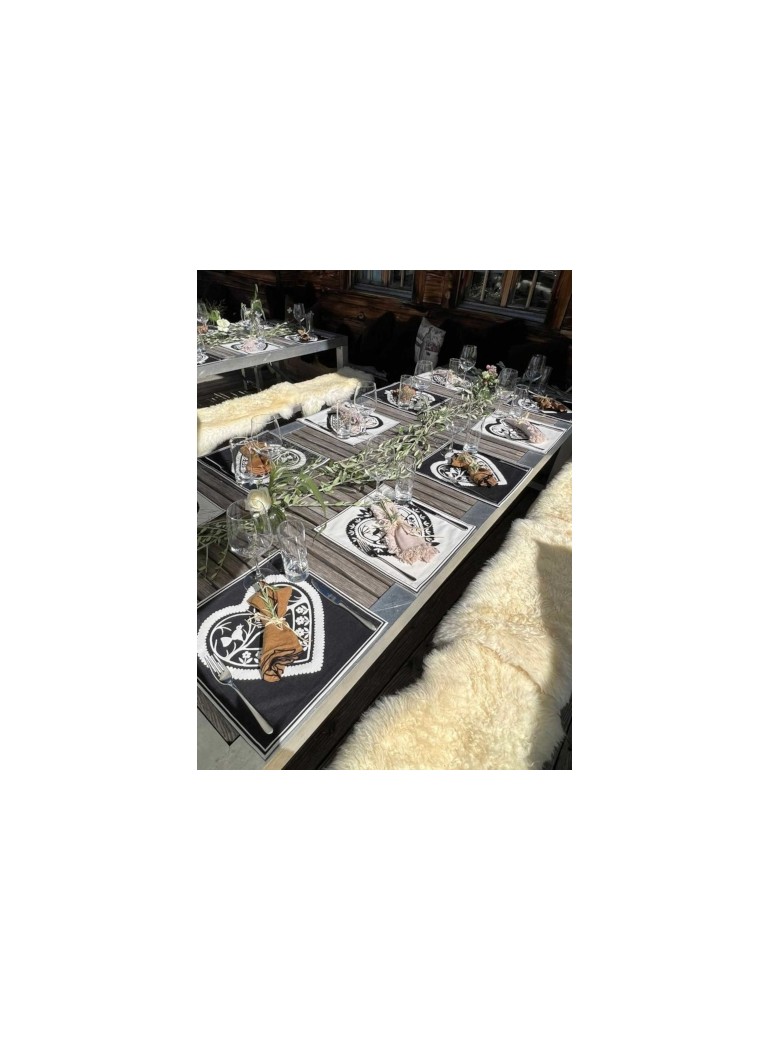broderiesetco broderie Set de table St Martin N E cerf restau