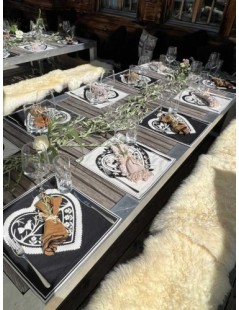 broderiesetco broderie Set de table St Martin N E cerf restau