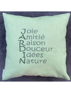 broderiesetco broderie Coussin Jardin - tilleul sauge 01