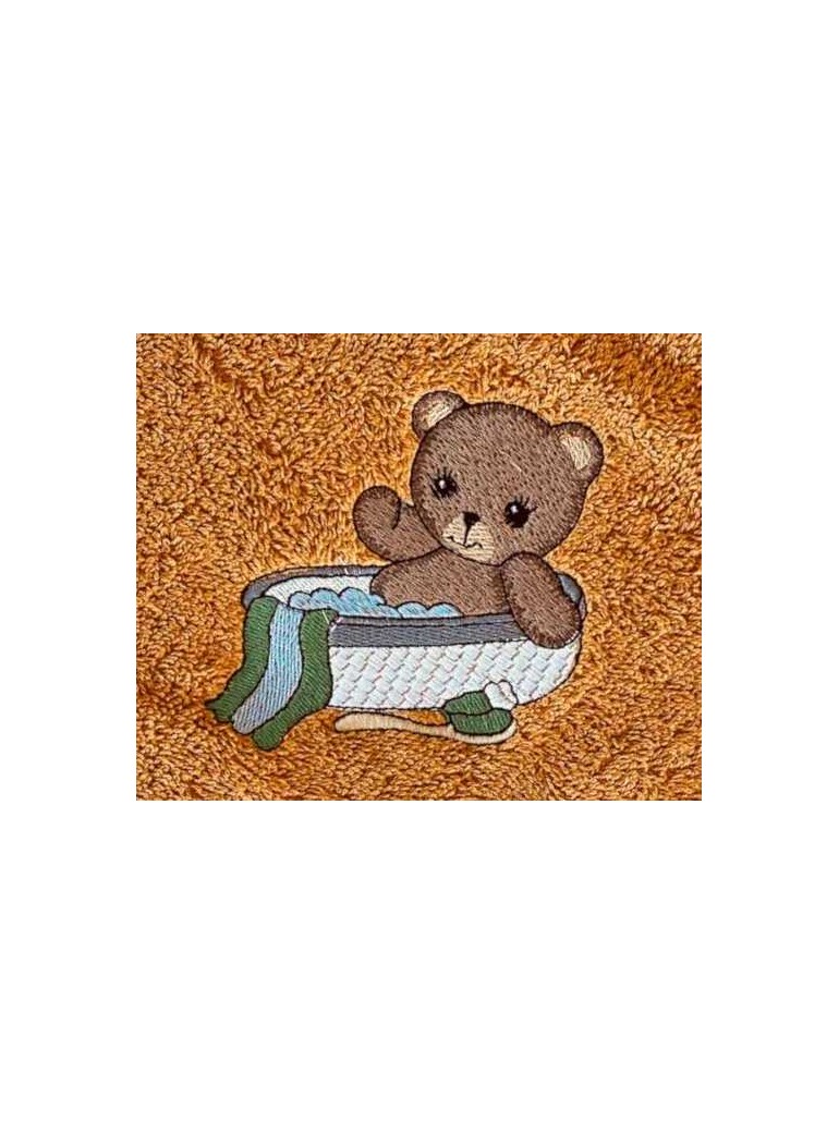 Bébé - Sortie de bain bébé - Miel Blanc Ours bain 03