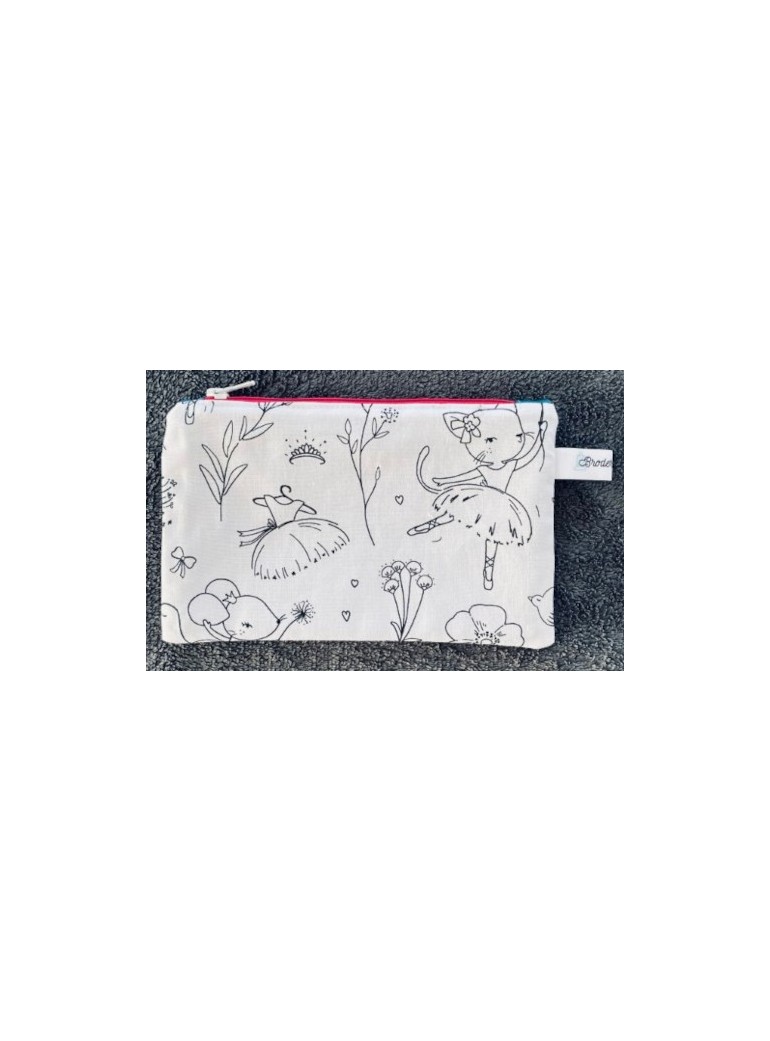 broderiesetco broderie Trousse à colorier Souricette pétrole 02