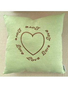 BroderiesetCo Broderie Coussin lin carré - modèle 2A