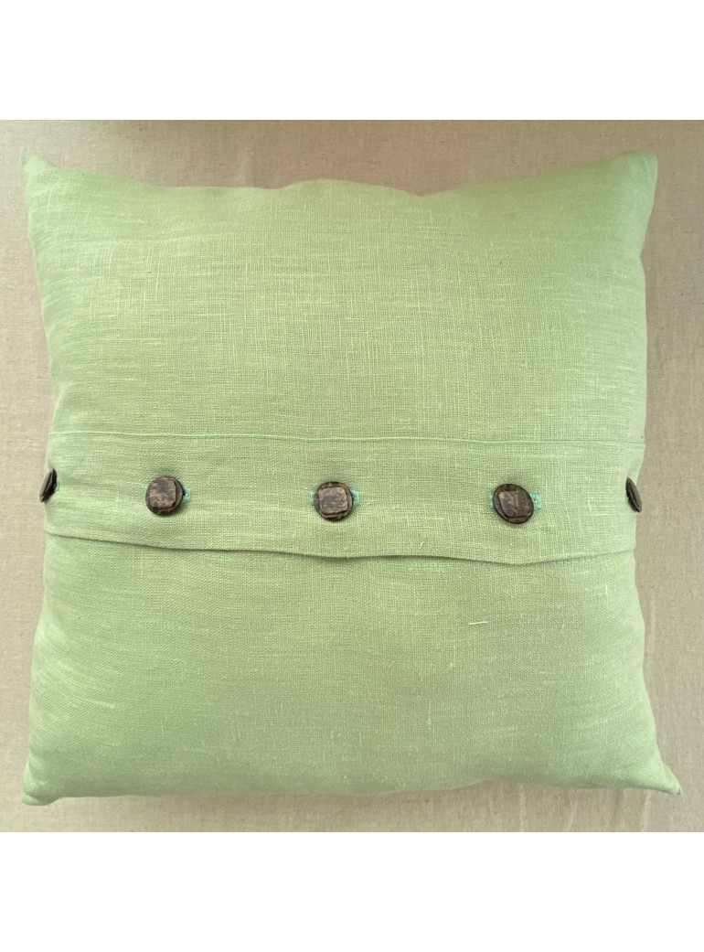 BroderiesetCo Broderie Coussin lin carré - modèle 2B